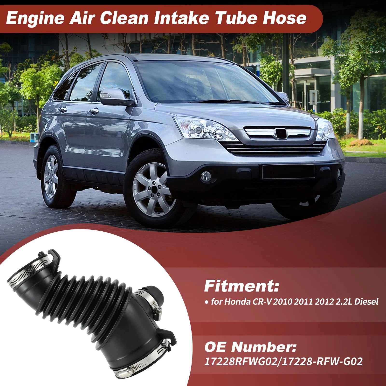 Engine Air Intake Hose Pipe 17228RFWG02 for Honda CR-V (2010–2012)