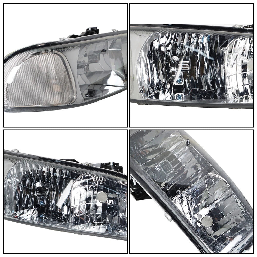 Set of 4 Headlight Assemblies for Sierra 1500, Yukon (1999–2007)