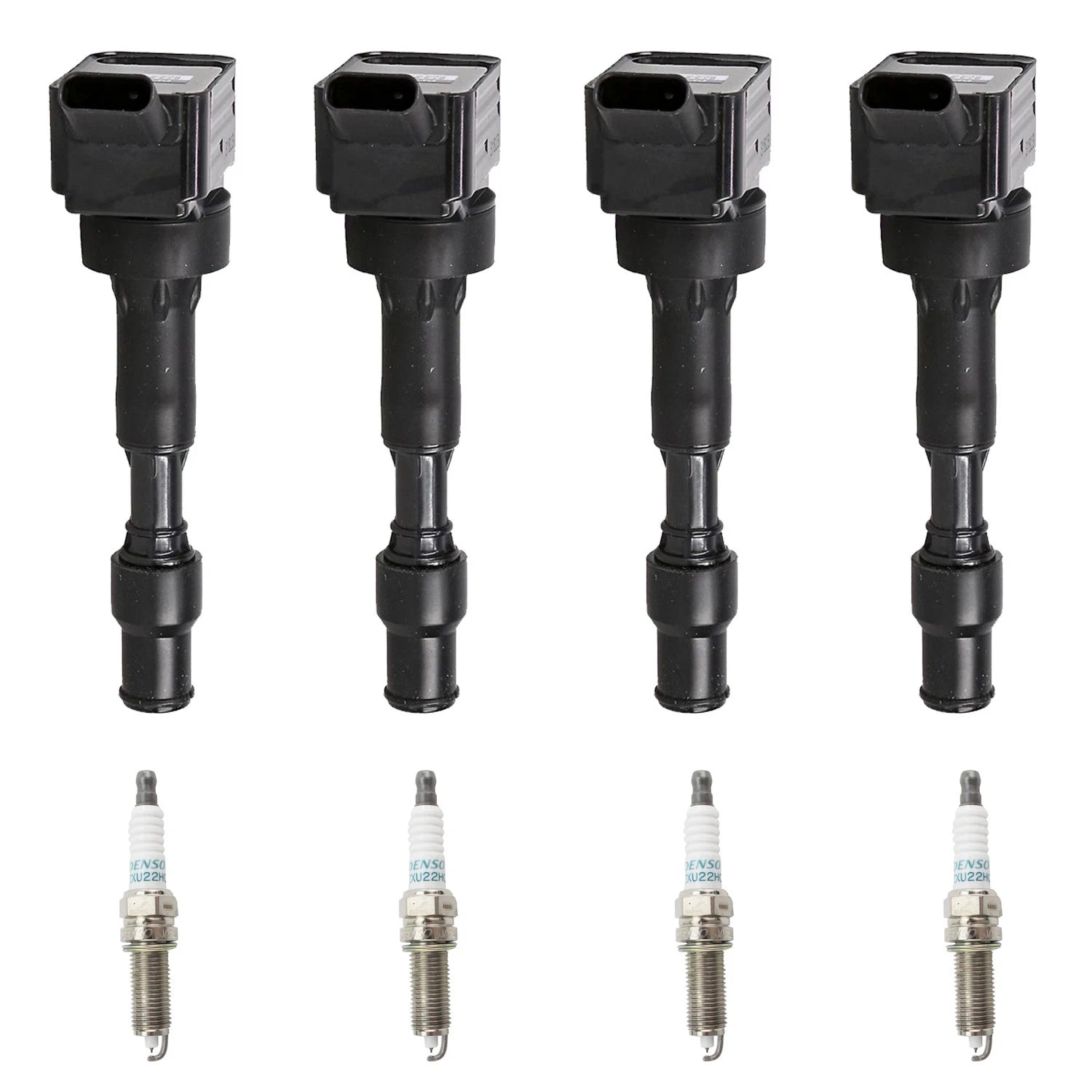 Set of 4 Ignition Coils & Iridium Spark Plugs for Elantra, Optima, Sonata (2011–2016)