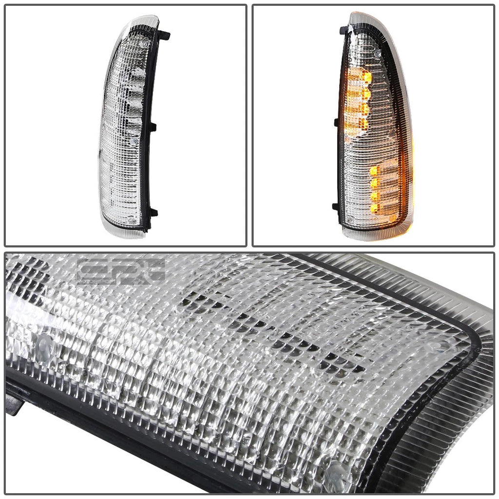 Chrome Amber LED Tow/Side Mirror Running Signal Light for Ford Superduty (2000–2007)