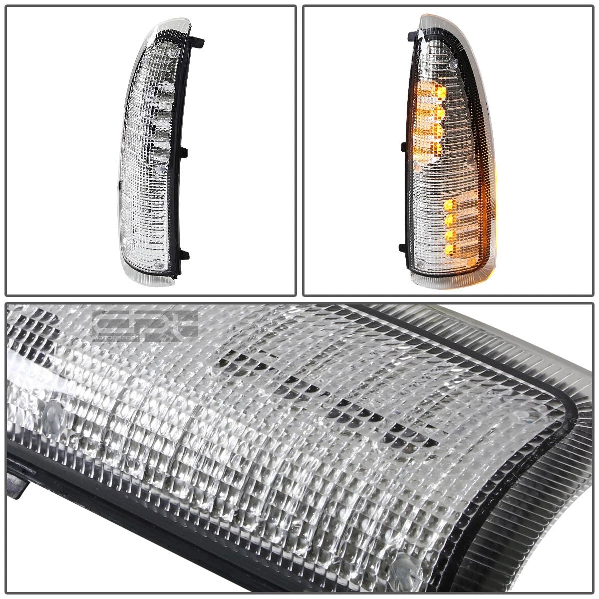 Chrome Amber LED Tow/Side Mirror Running Signal Light for Ford Superduty (2000–2007)