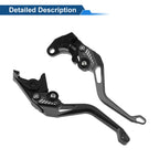 Short Brake Clutch Levers for Suzuki GSX-8S (2023–2025) - Solid Black, 1 Pair