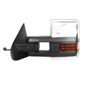 Replacement Chrome Driver Door Power Mirror w/Heated Glass w/In-Glass Signal
