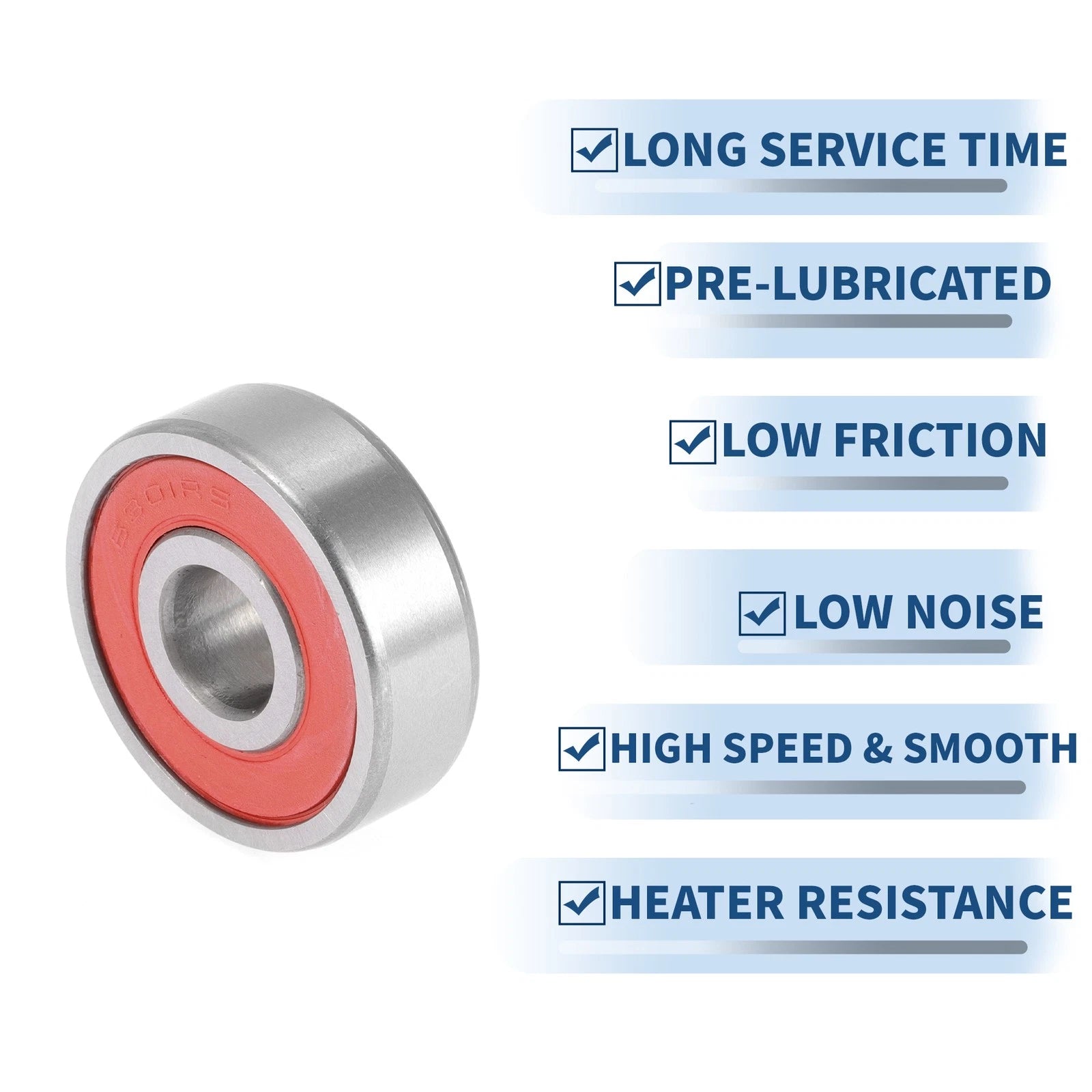 6301LLU Deep Groove Ball Bearing for Scooter Skateboard Wheel (12x37x12mm)