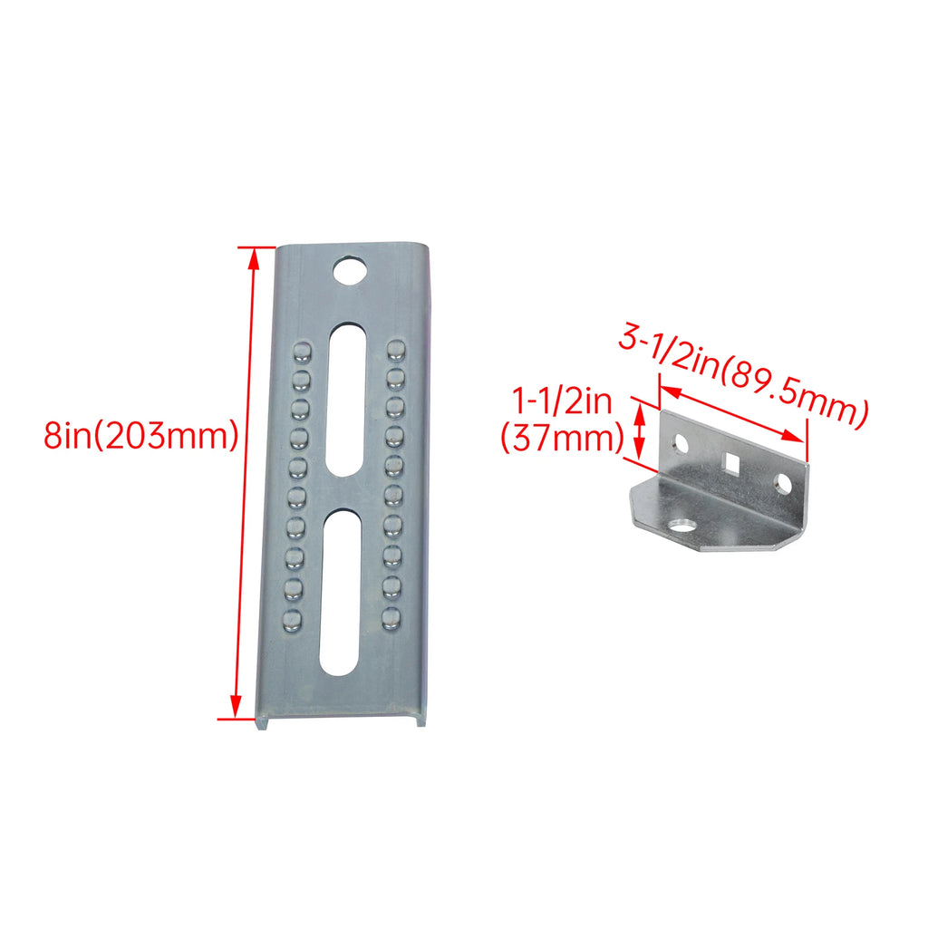 Set of 4 Adjustable Galvanized Swivel Top Bunk Brackets for Boat Trailer