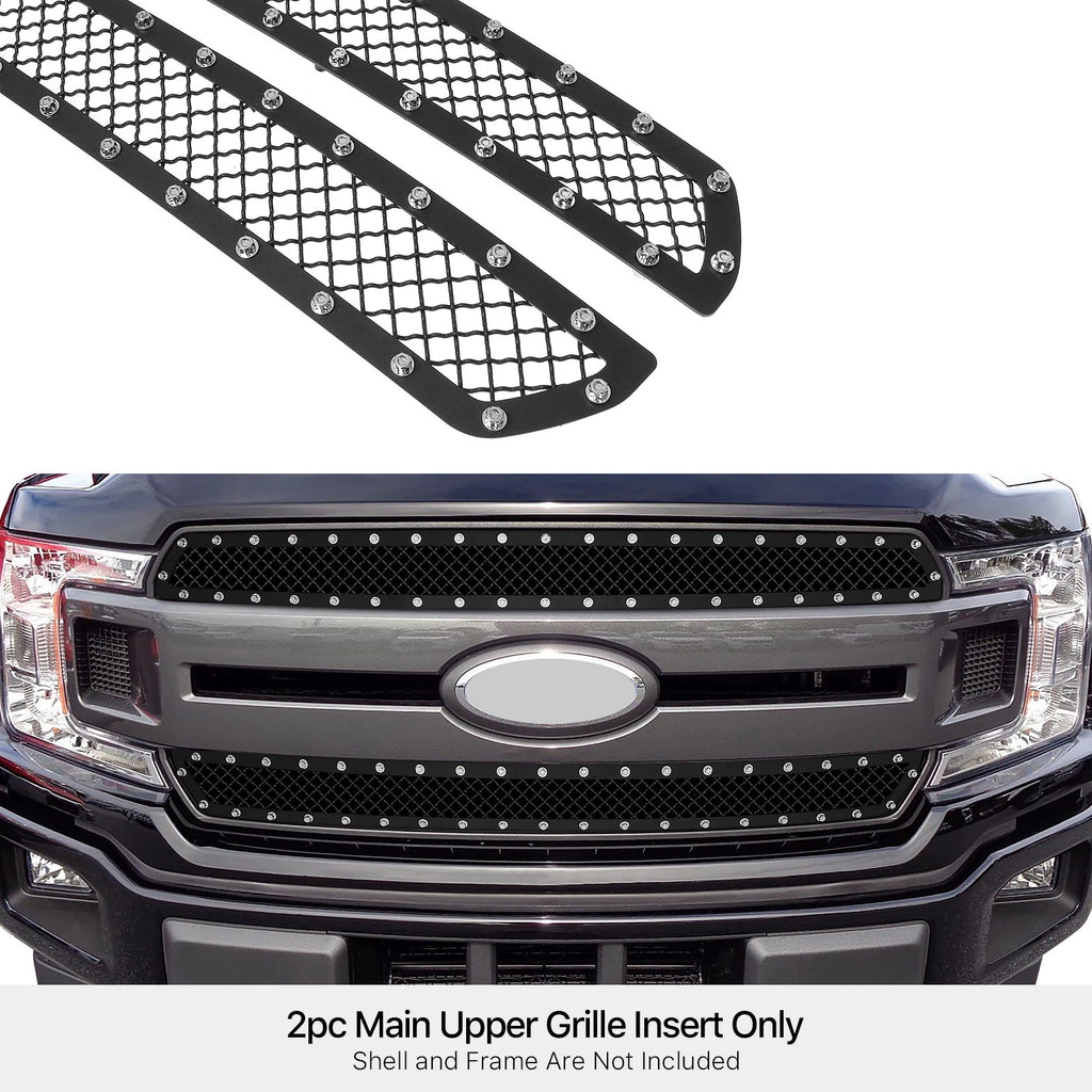 Upper Black Mesh Grille Insert for Ford F-150 King Ranch (2018-2020)