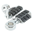 1 1/4" Wing Footpeg Pegs Mount Clamps for Harley Yamaha Chrome