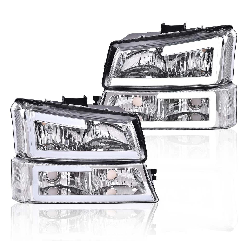 LED DRL Headlights Bumper Lamps for Chevy Silverado 1500 (2003–2007)