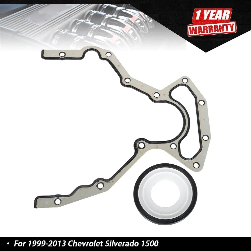 Rear Main Seal Block Cover Gasket Kit for Chevrolet Express 3500 (2003â2016)