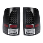 LED Black Tail Lights for Dodge Ram 1500 2500 3500 (2009–2018) - A Pair