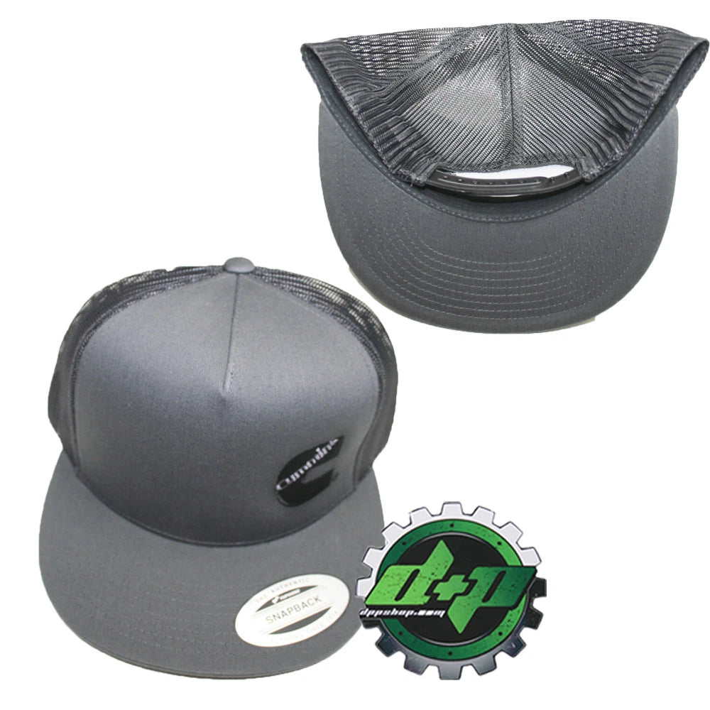 Cummins Charcoal Black Mesh Snapback Hat Cap Flat Bill
