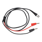 BNC to Dual 4mm Banana Testing Cable 100cm with Insulating Boots