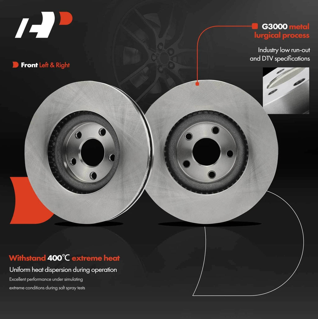 Front Disc Brake Rotors & Ceramic Pads for Ford Police Responder (2013–2020)