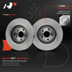Front Disc Brake Rotors & Ceramic Pads for Ford Police Responder (2013–2020)