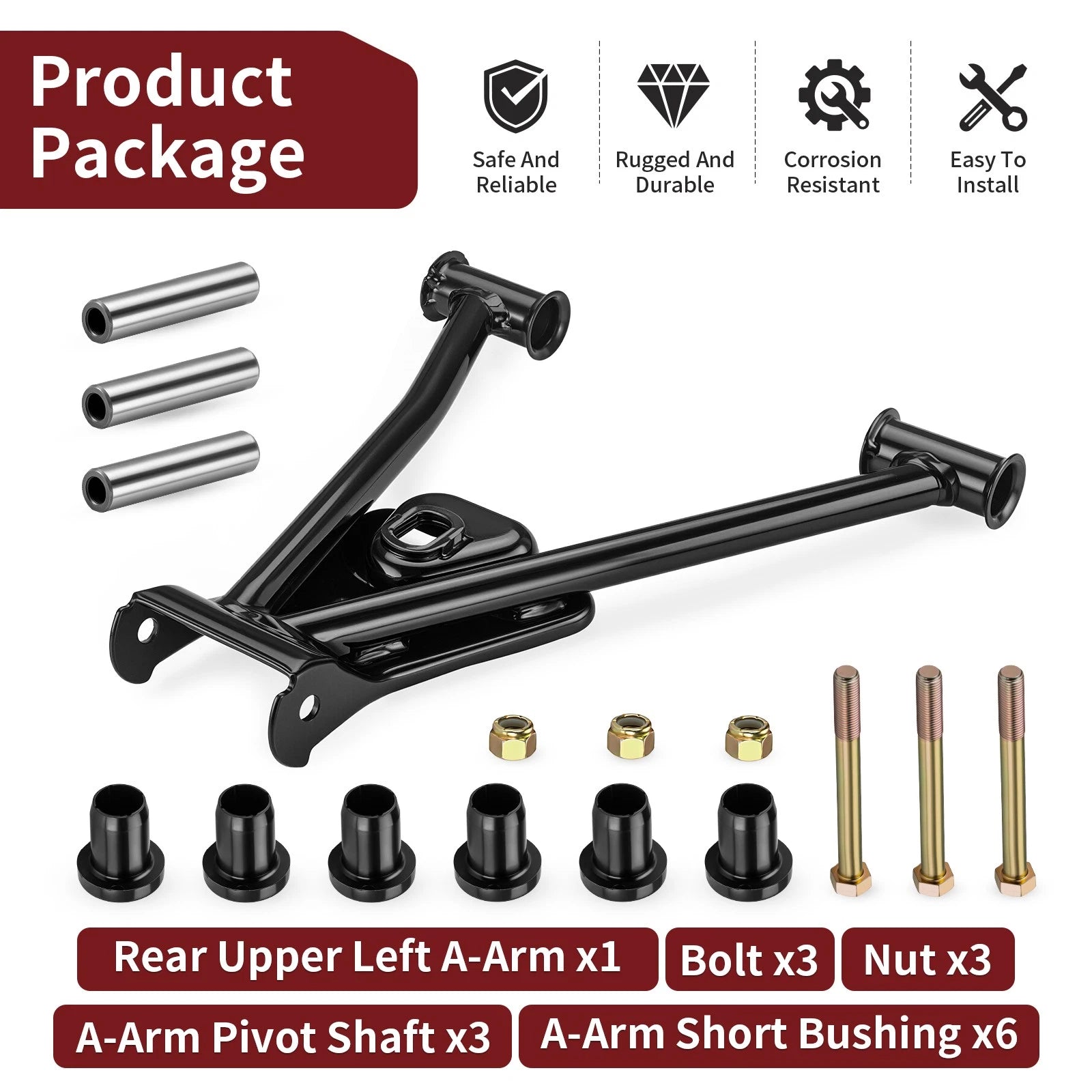 Rear Upper Left A-Arm Kit 1014320-067 for Polaris Sportsman 450 700 (2006–2007)