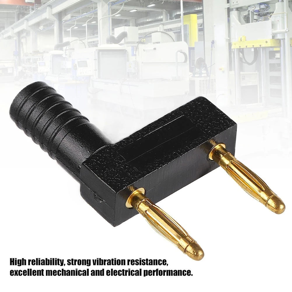 Set of 10 U52 2mm Banana Probe Connectors Gold Plated ABS Black