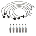 Denso 8mm Wire Set & 6 Iridium TT Spark Plugs for Ford 4.2L V6 (2000–2003)