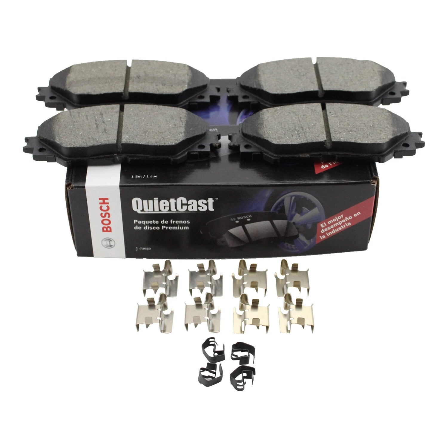 Set of 4 Bosch QuietCast Front Ceramic Brake Pads for HS250h Vibe xB xD Corolla Matrix RAV4 (2009–2015)