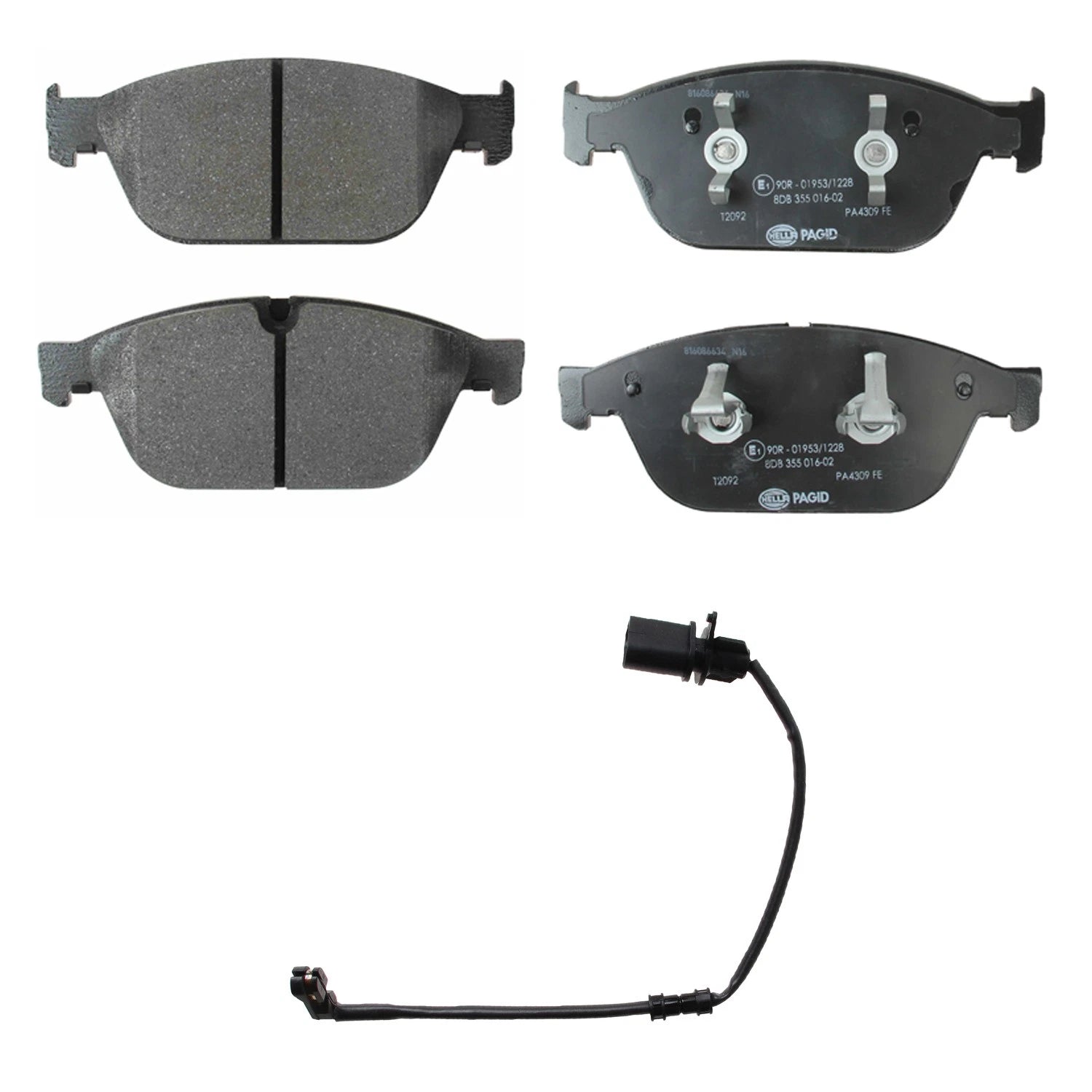 Hella Front Low-Met Disc Brake Pad w/Sensor for Audi SQ5 (2014–2017)