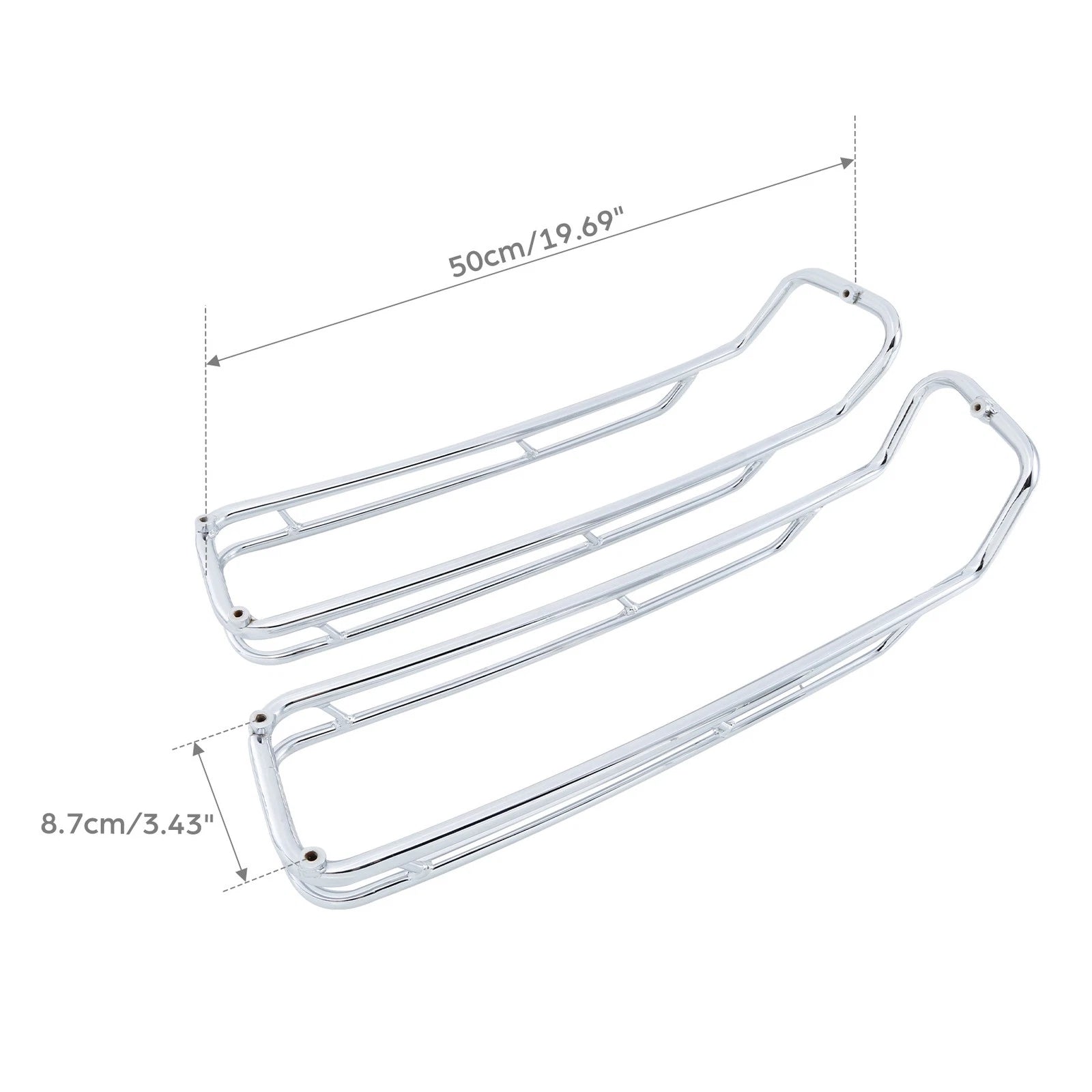 Chrome Saddlebags Lid Top Rail Guards for Harley Street Road Glide (1994–2013)