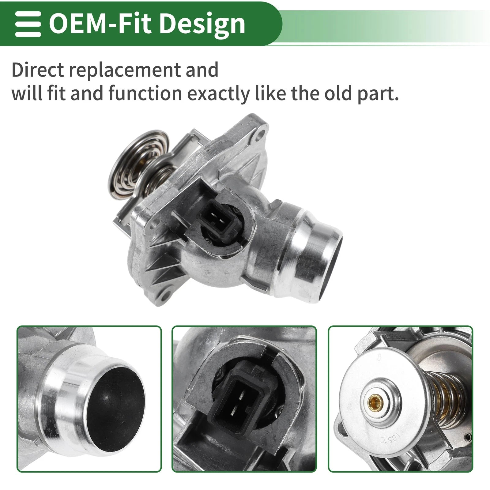Engine Coolant Thermostat Housing Assembly for BMW X5 (2000–2003) No. 11531436386
