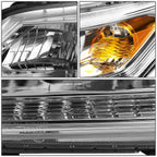 Pair of Chrome Housing Amber Corner Projector Headlights for Honda Accord (2013–2015)