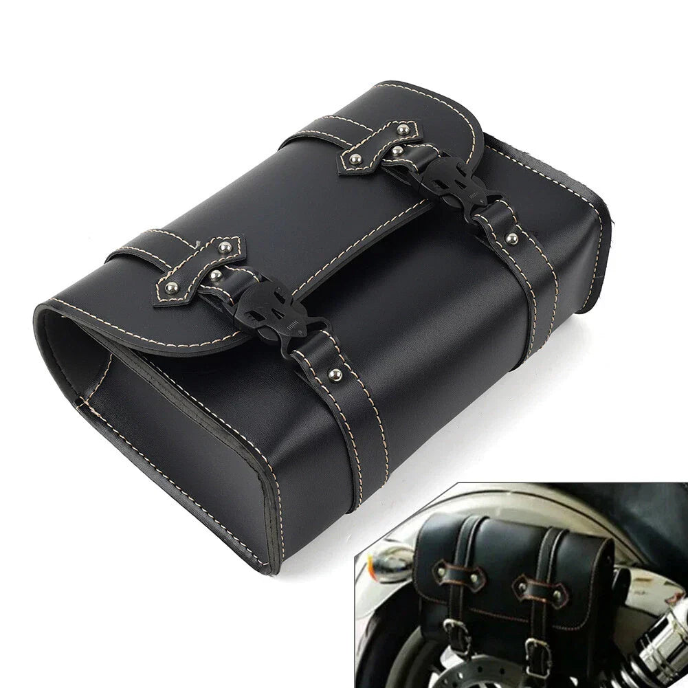 Black Motorcycle Universal Tool Bag Side Storage Saddle Bag Pouch