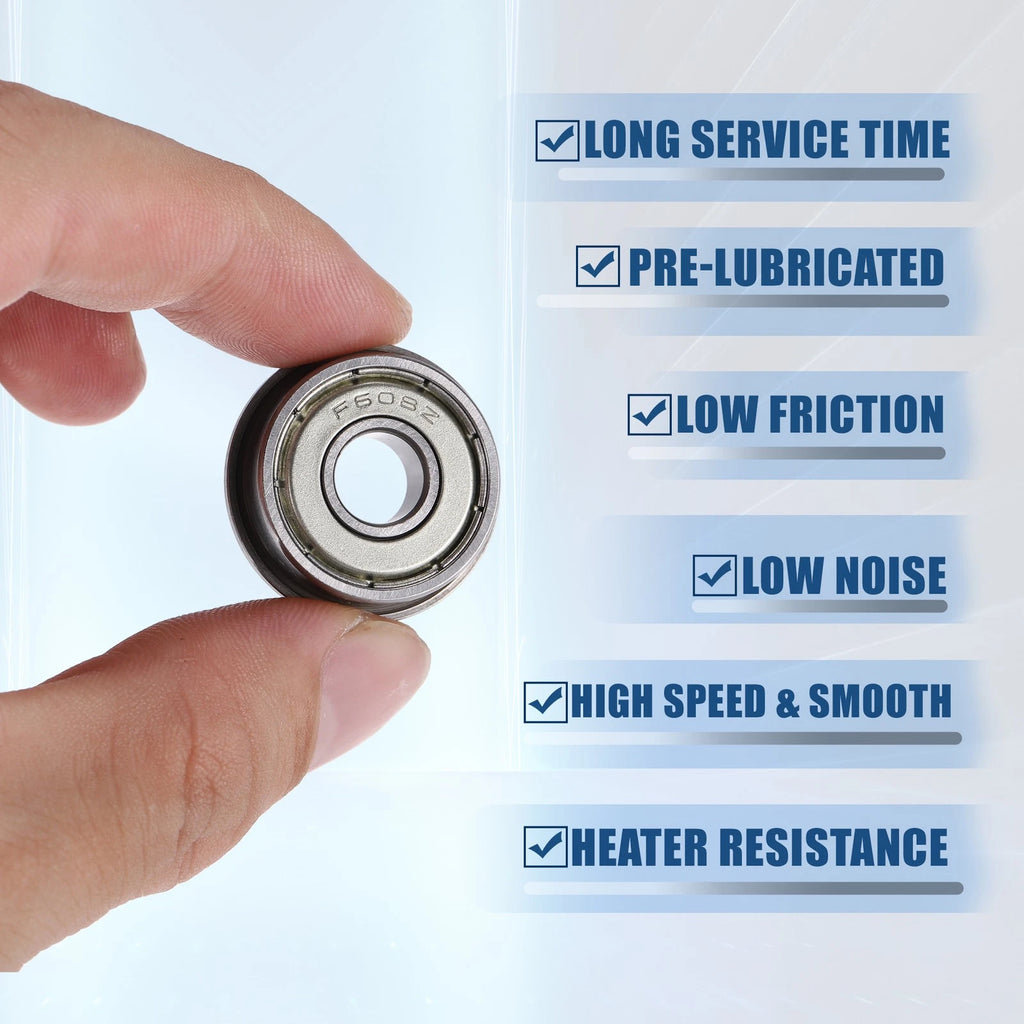 10pcs F608ZZ Double Metal Shield Ball Bearings for Various Models (8x22x7mm)