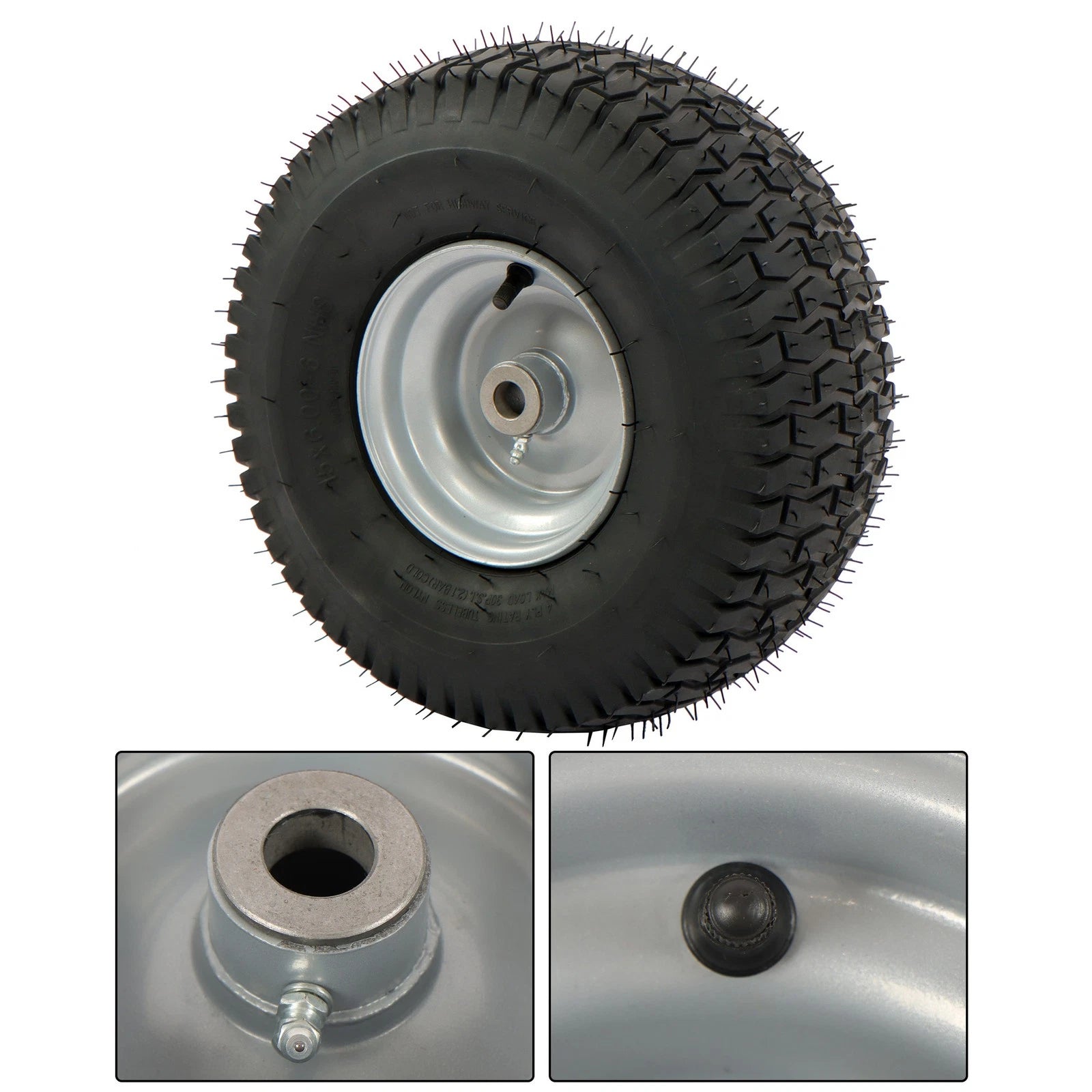 Set of 2 Lawn Mower Tires 15x6.00-6 4 Ply Tubeless