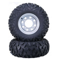 Set of 2 WANDA 26X10-12 ATV Tires P3501 6-Ply on 4-156 PCD Silver Wheel