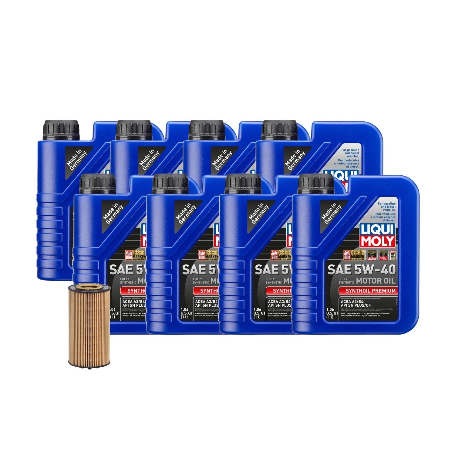 Liqui Moly Synthoil Premium SAE 5W40 Oil Change Kit for Audi V8 4.2L (2000–2002)