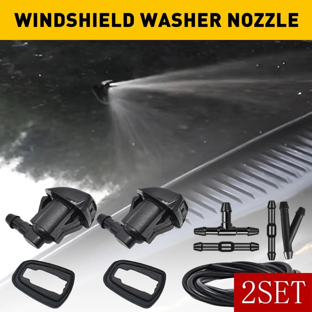 Set of 2 Windshield Wiper Water Washer Spray Nozzles for Jeep Grand Cherokee (2011–2017)