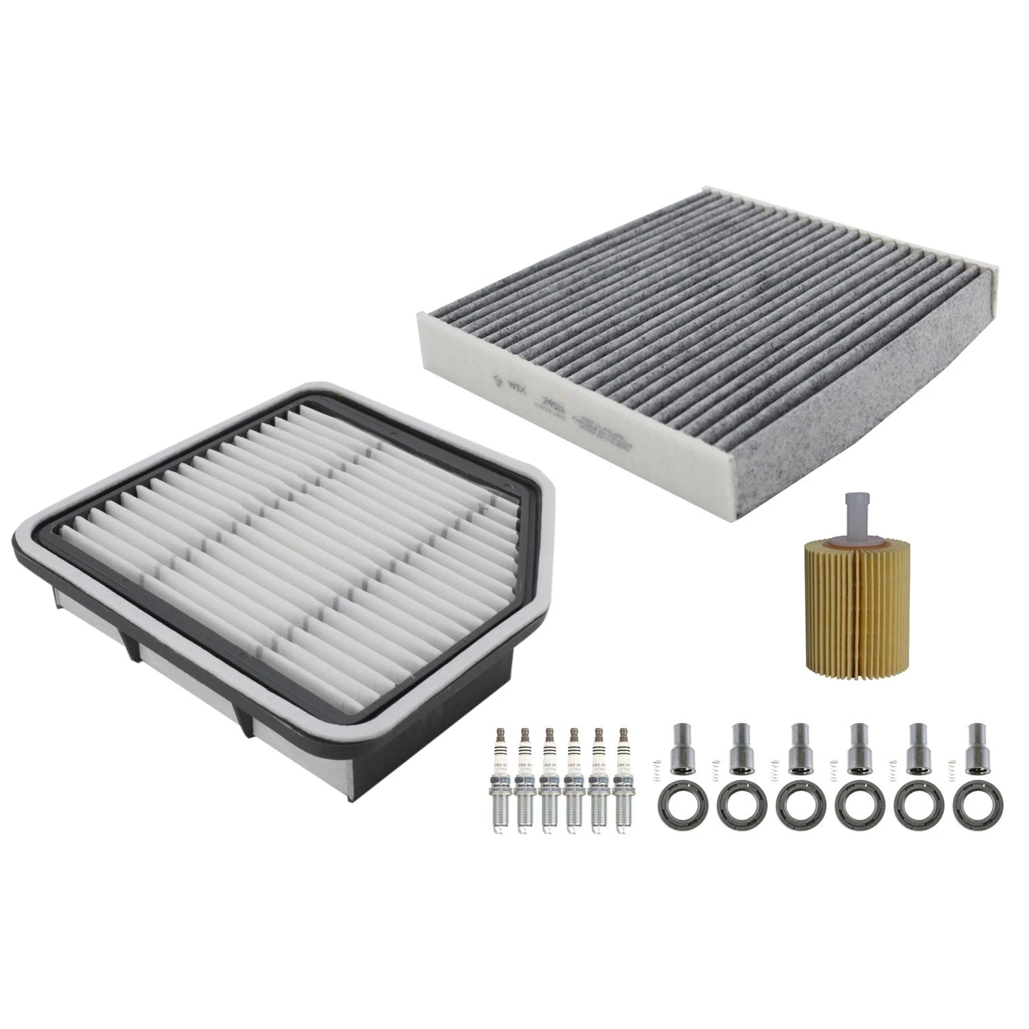 Tune Up Kit with NGK 6 Spark Plugs & Boots for Lexus GS350 IS250 IS350 (2006–2015)