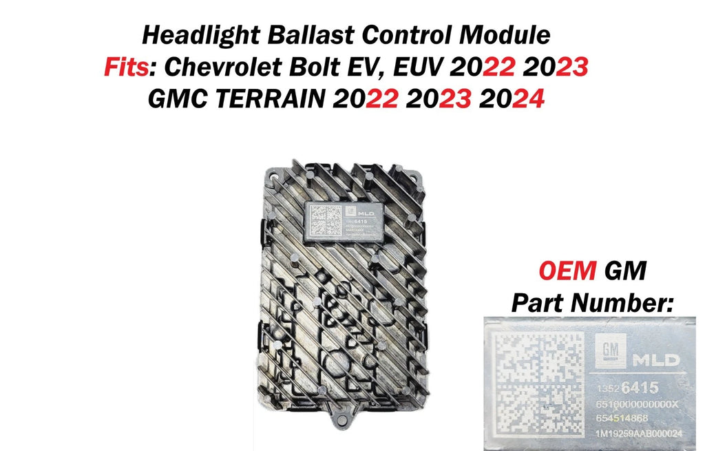 Headlight Ballast Control Module for Chevrolet Bolt EV (2022–2023) 13526415