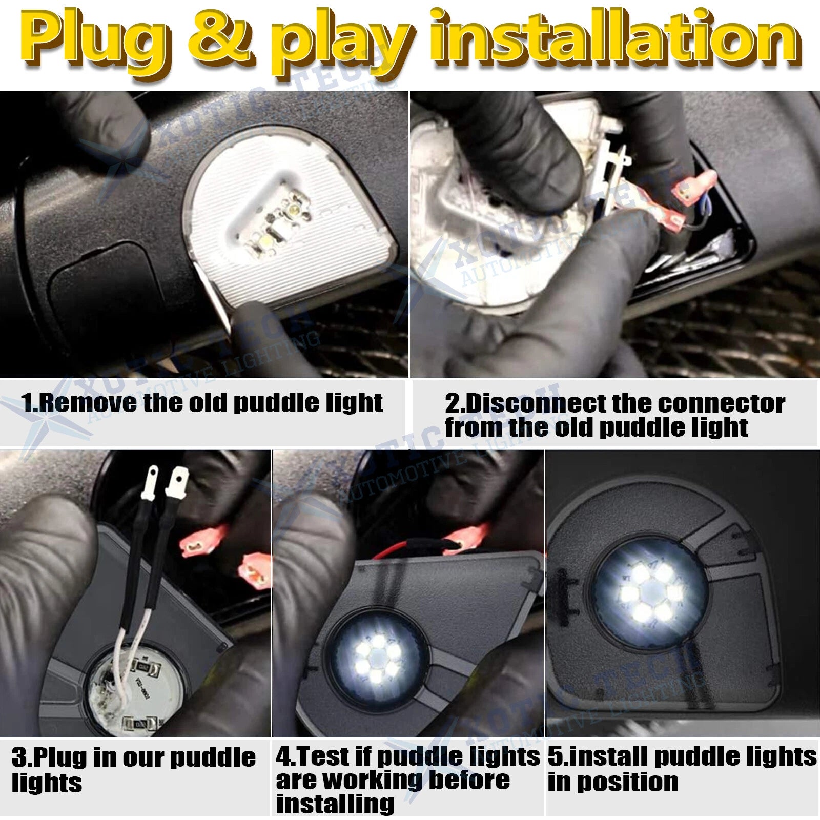 Under Side Mirror Puddle Light for Dodge Ram 1500 2500 3500 (2010-2019)