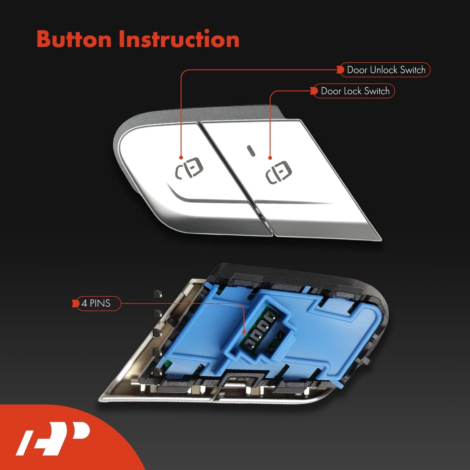 Door Lock Switch for Mercedes-Benz W177 AMG GT 55, W213 (2019–2023)