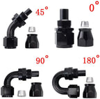 8AN PTFE Fuel Line Kit for Universal Applications (10ft, Black)