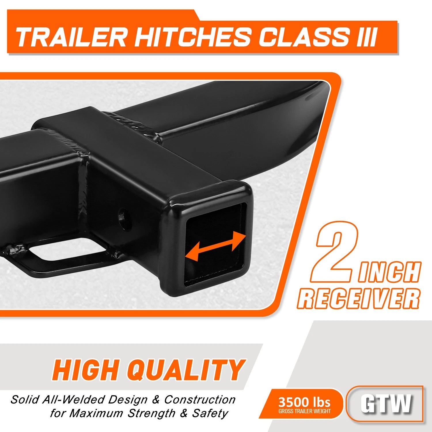 2" Class-3 Trailer Hitch Receiver for Chevy Silverado/GMC Sierra 1500 (2019–2026)