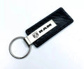Licensed Key Chain for Dodge Ram Black Carbon Fiber Emblem (2009–2024)
