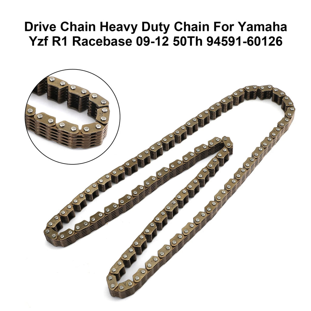 Heavy Duty Drive Chain for Yamaha YZF R1 (2009–2012) 50T 94591-60126