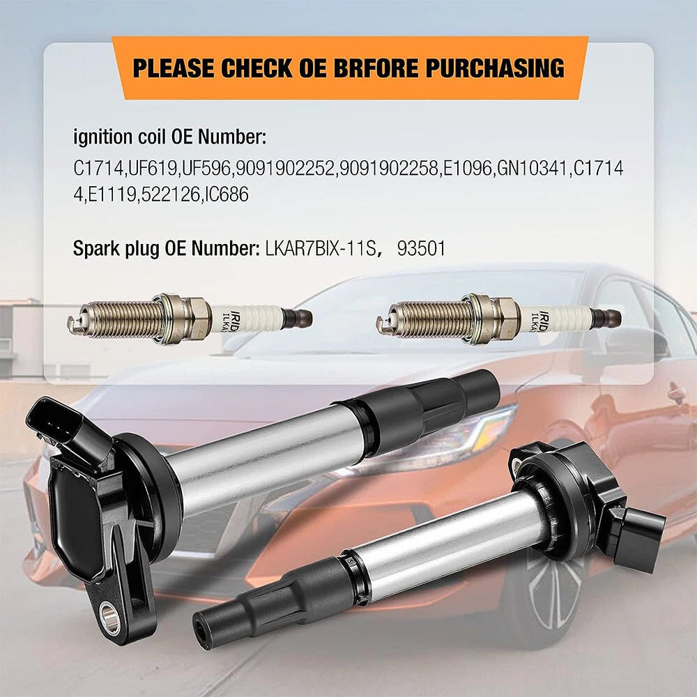 Set of 4 Ignition Coils for Toyota Prius (2010–2015)