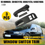 Door Grab Handle Trim w/ Window Switch Panel for VW Golf MK4 (1998–2006)