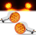 Rear LED Turn Signal Lights with Bracket for Harley Road King FLHX (1994–Up)