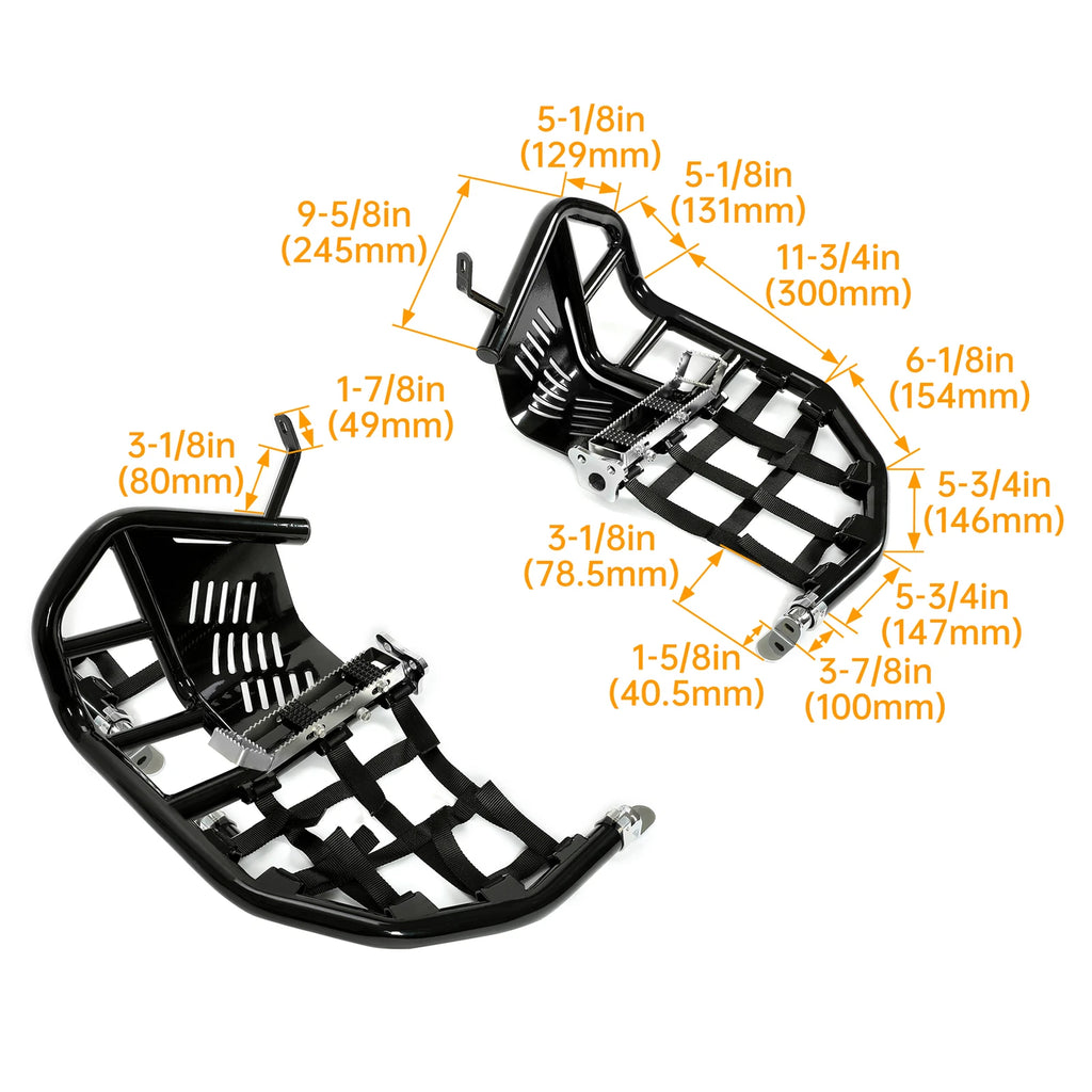 Nerf Bars for Kawasaki KFX 700 (2003–2006) - Steel Side Step Bar