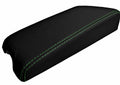 Leather Console Lid Armrest Cover for Infiniti G35 Coupe (2002–2007) Green Stitch