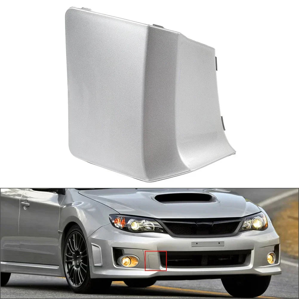 Silver Front Right Bumper Tow Hook Cover for Subaru Impreza WRX (2010-14)