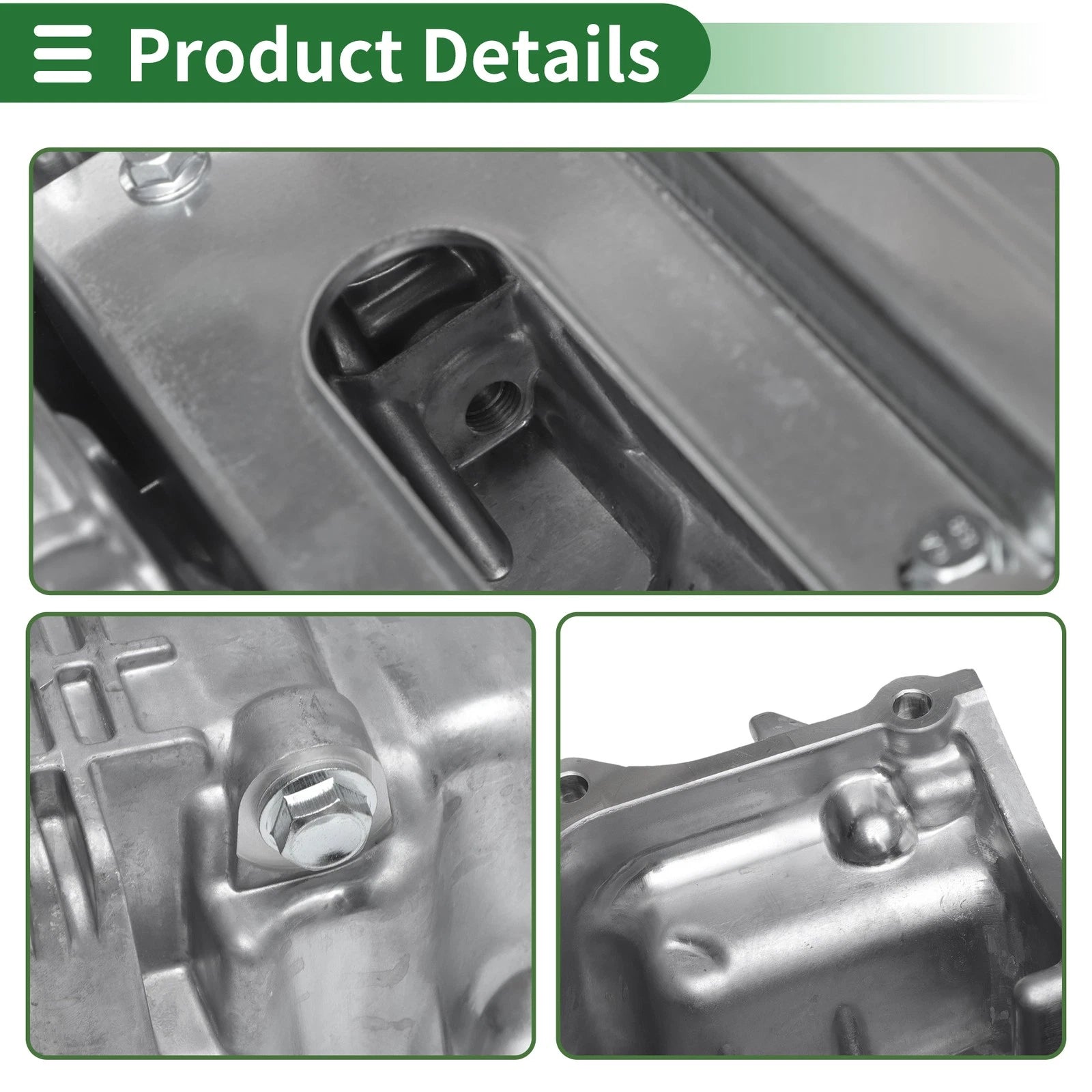 1 Pc Engine Oil Pan for Mazda 3 (2012–2013) LF5G10400 Aluminum Silver Tone