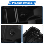 Engine Oil Pan for Jeep Grand Cherokee (2010–2013) 4736676AA Aluminum Black
