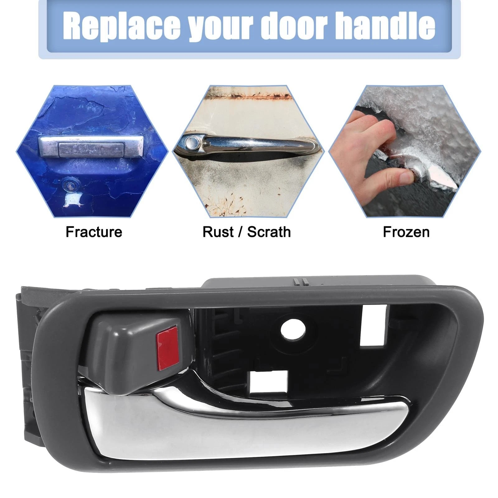 Inner Door Handle for Toyota Camry (2018–2023) - Left Front Rear, Gray