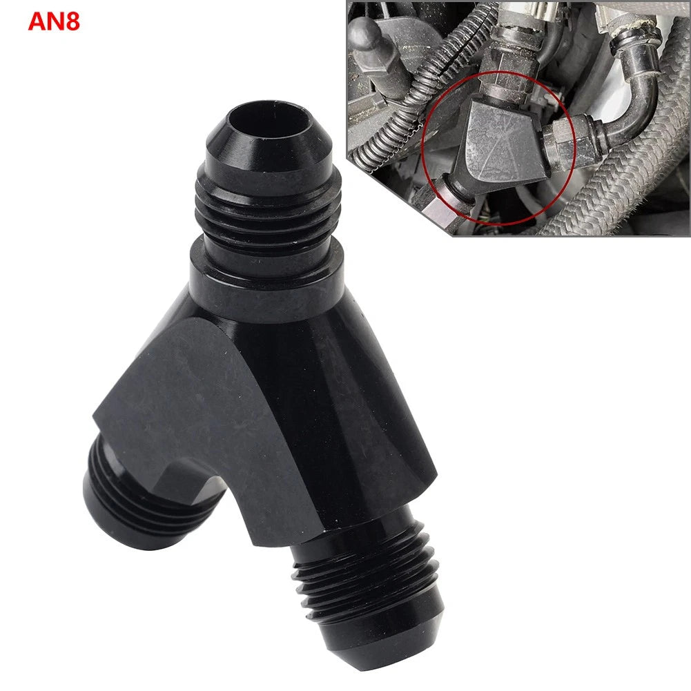 AN8 Y Fuel Block Flare Union Fitting Adapter Coupler for Universal